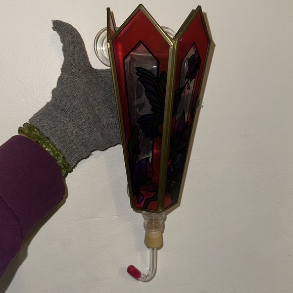 Window hummingbird feeder stained glass.   2 - Picture 11 of 15